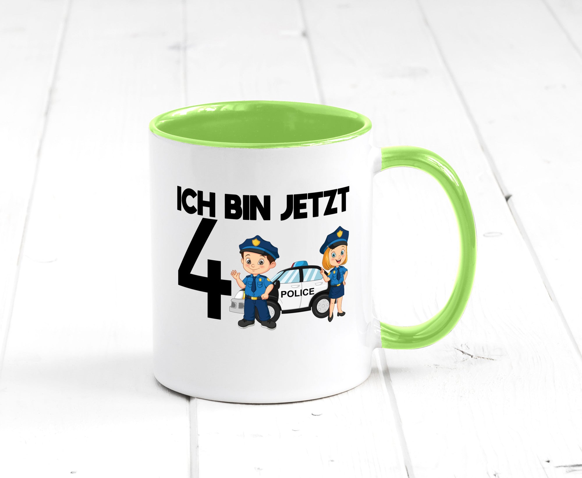 Ich bin jetzt 4 | Polizei 4. Geburtstag Jähriger Geschenk Geschenkidee lustiger