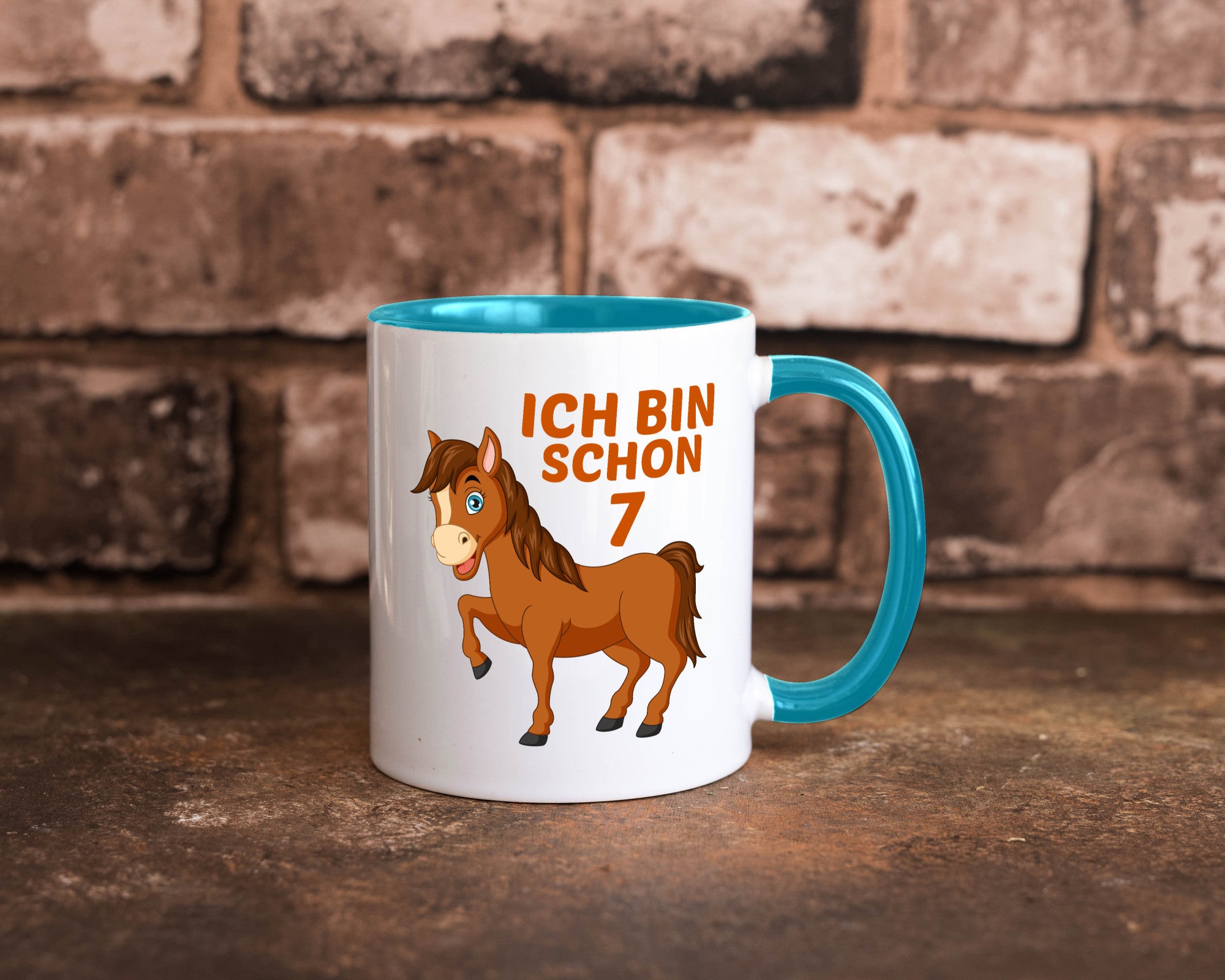 7. Geburtstag | Ich bin schon 7 Pferde Pony Humor Geschenkidee Tasse