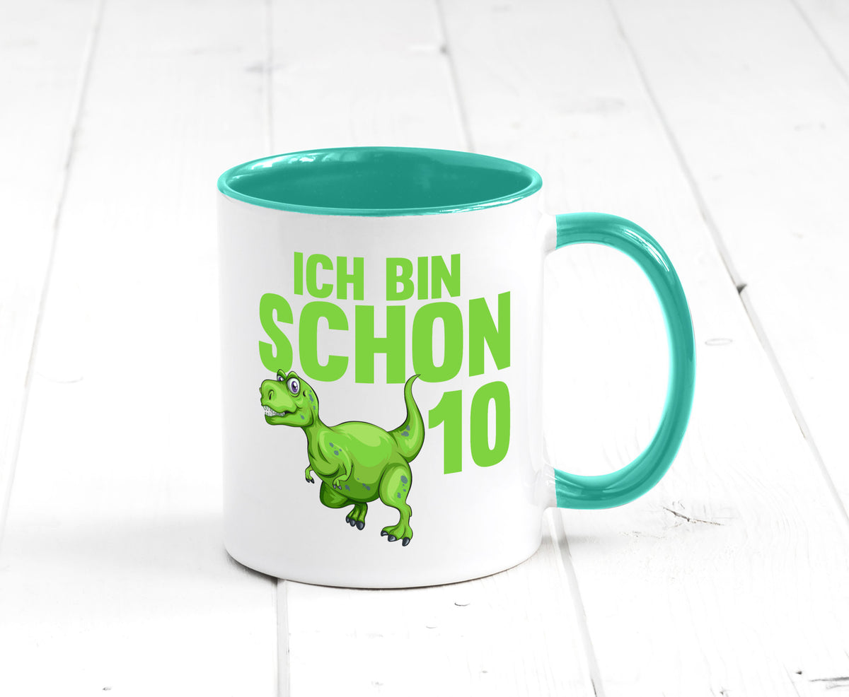 10. Geburtstag | 10 Jahre Dino Dinosaurier Geschenk Geschenkidee lustiger Tasse