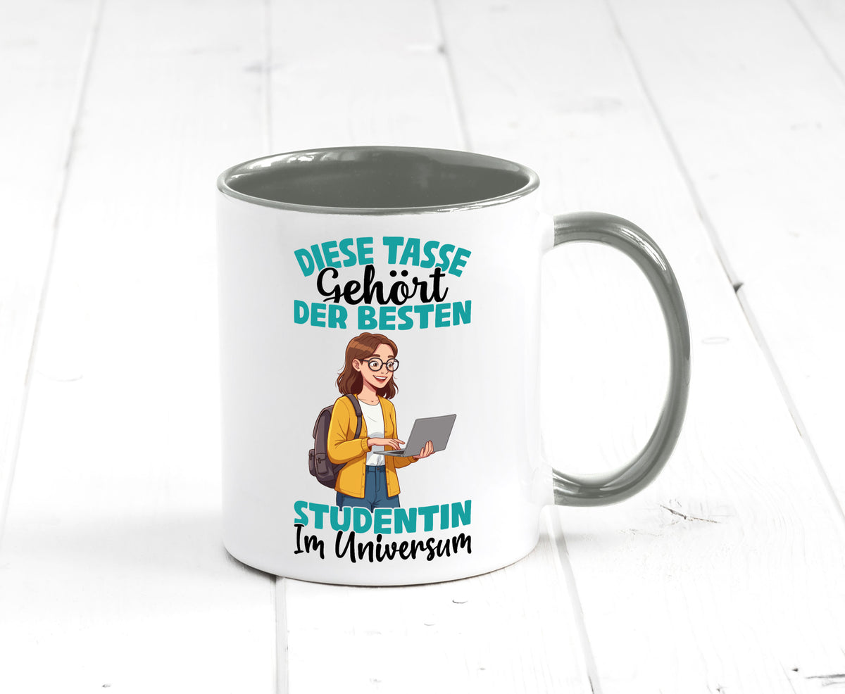 Im Universum: Studentin | Uni Studium Universität Geschenk Humor Geschenkidee Tasse