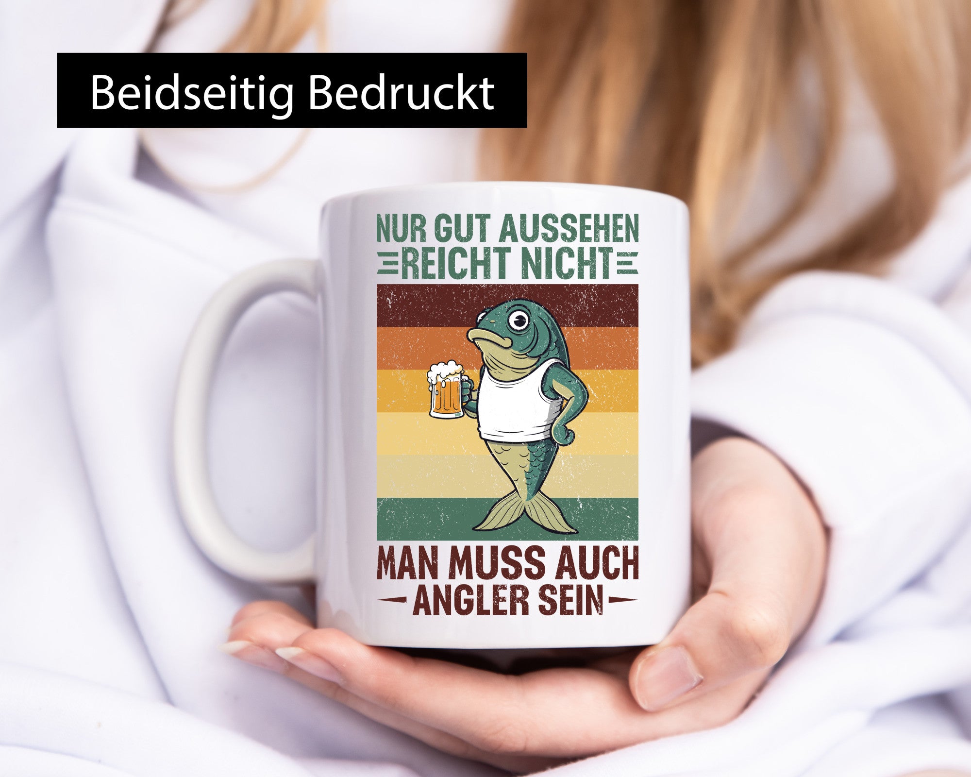 Nur gut aussehen reicht nicht | Angler Biertrinker lustig Humor Geschenkidee