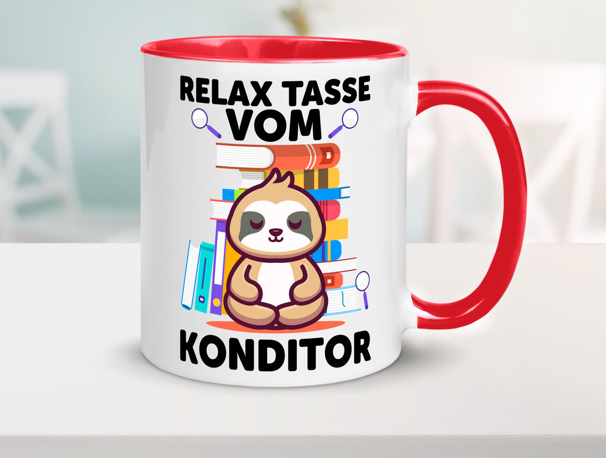 Relax Tasse: Konditor | Konditorei lustiger Spruch Geschenk Humor Geschenkidee