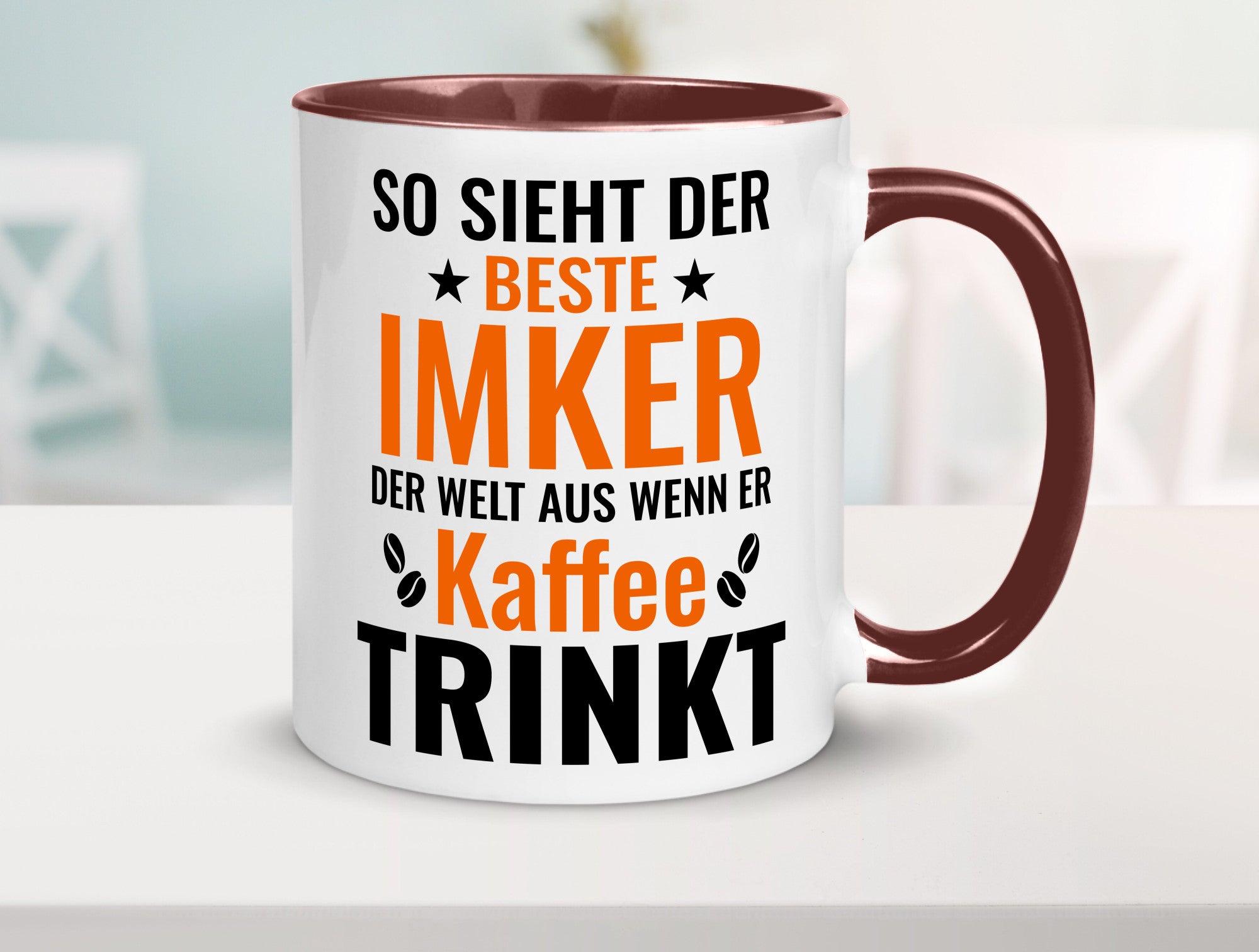 Kaffee trinkt: Imker | Imkerei lustiger Spruch Geschenk Humor Geschenkidee Tasse
