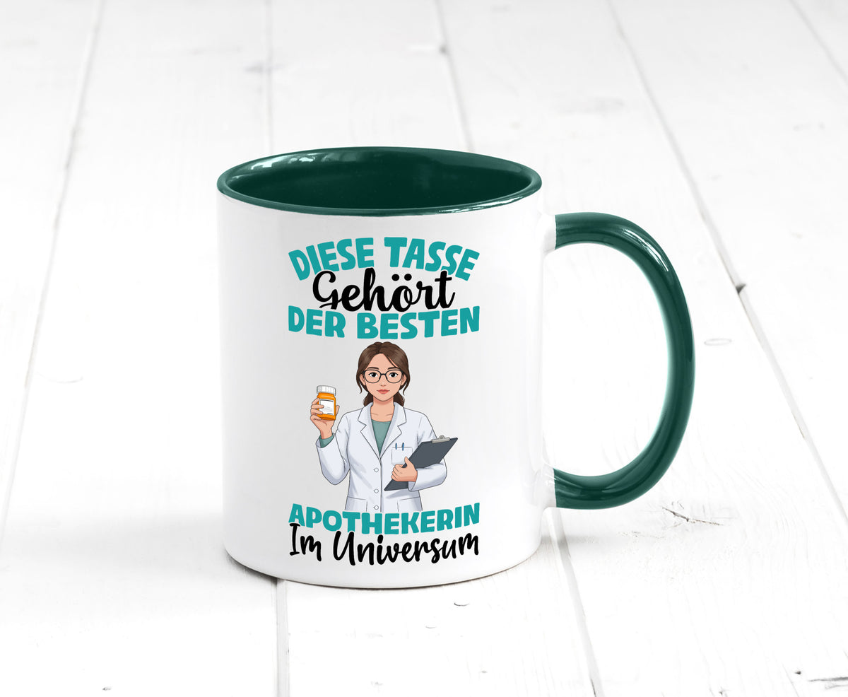 Im Universum: Apothekerin | Apotheke Pharmazie lustiger Spruch Geschenk Humor Tasse