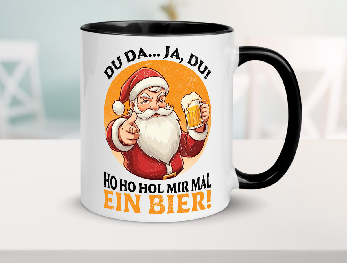 Hol mir mal ein Bier | Ugly Christmas Santa lustig Humor Geschenkidee Geschenk Tasse