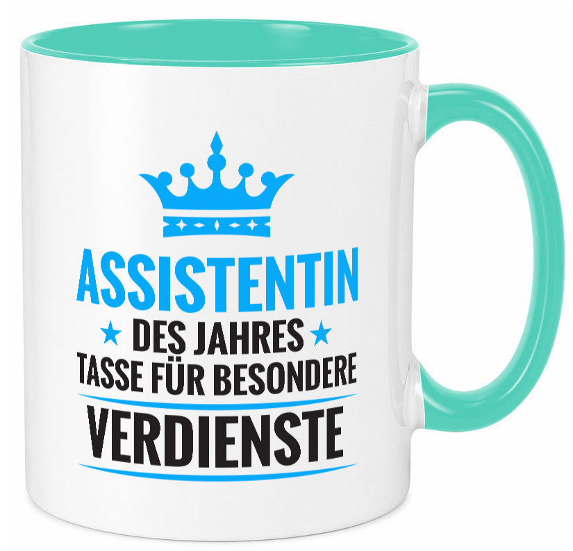Besonderer Verdienst: Assistentin | Assistenz Hilfskraft Humor Geschenkidee