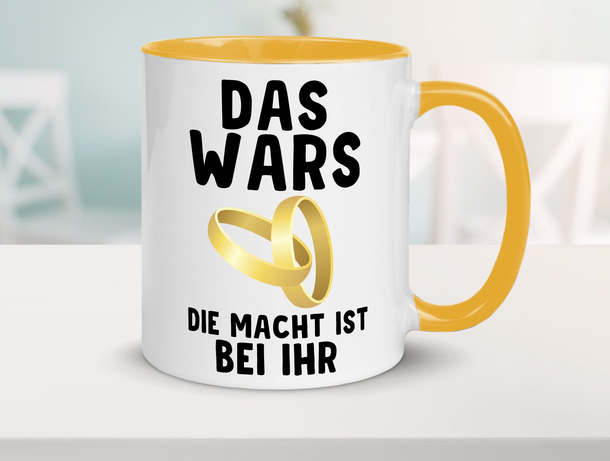 Die macht ist bei ihr | Hochzeit Tasse Ehemann Ehe Geschenk Humor Geschenkidee
