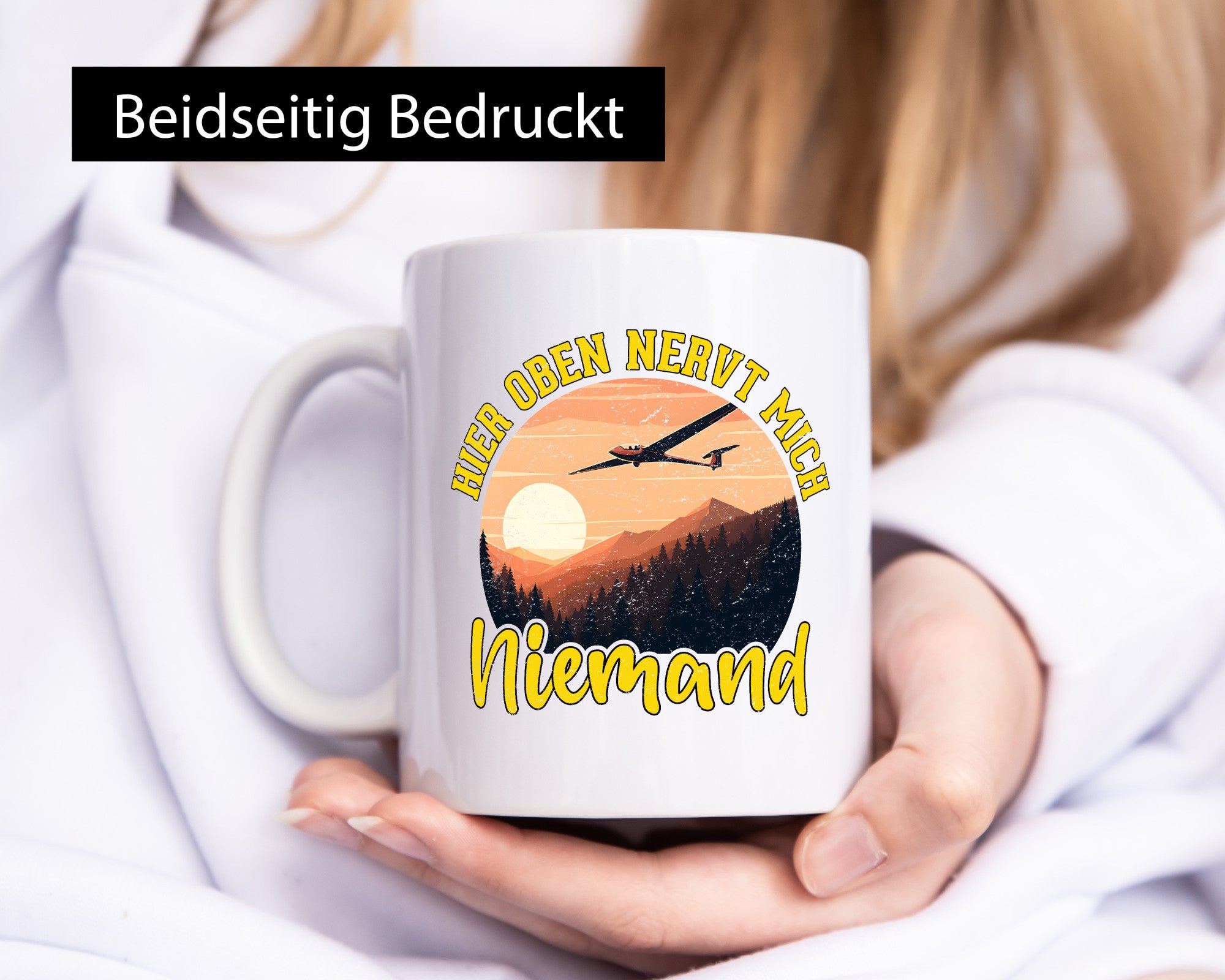 Hier nervt mich niemand | Segelflieger Segelfliegen lustig Humor Geschenkidee