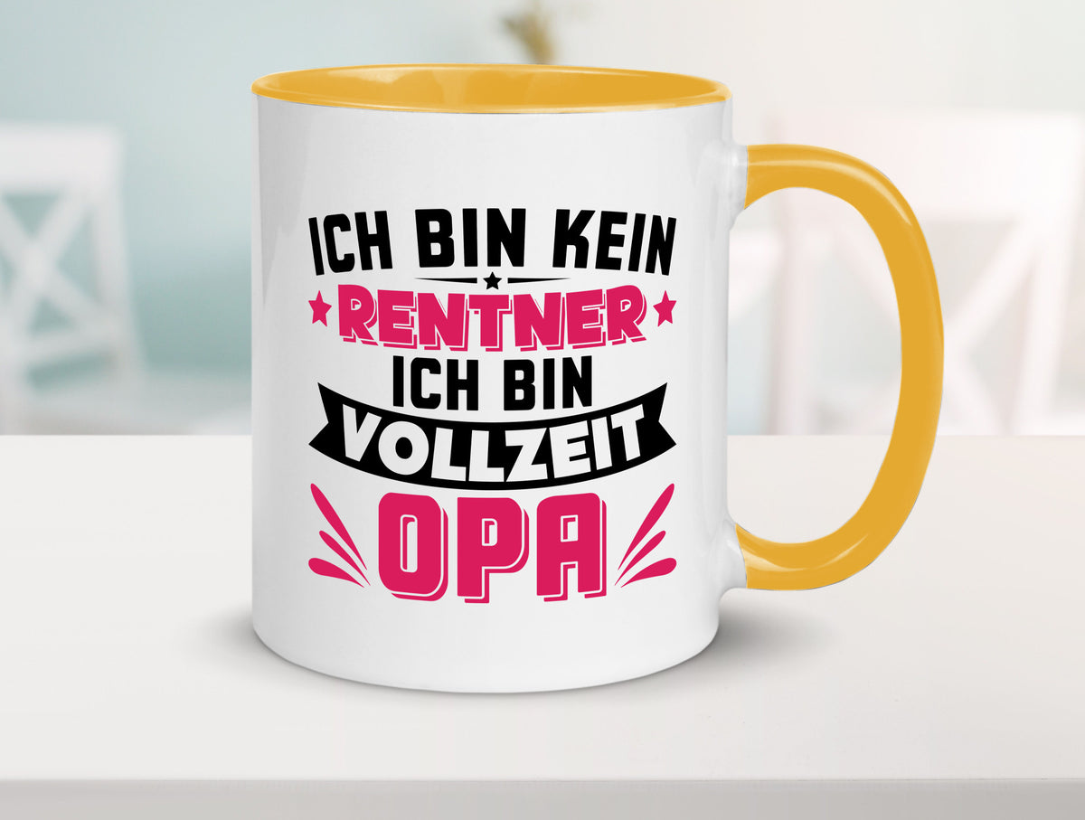 Ich bin vollzeit Opa | Rentner Ruhestand Großvater v2 Humor Familie Tasse