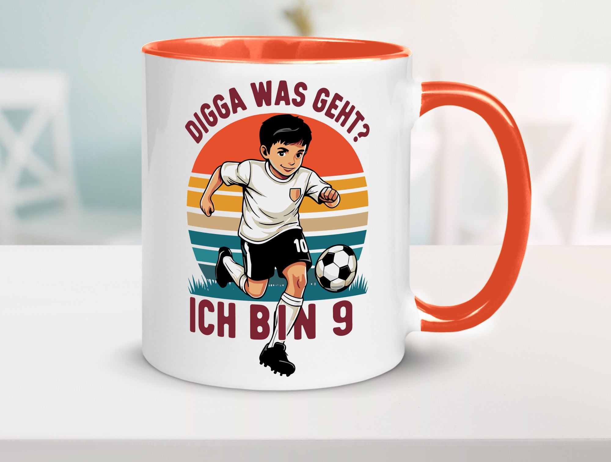 9 Geburtstag | Jahre Digga was geht ab Fußball lustig Geschenkidee Geschenk