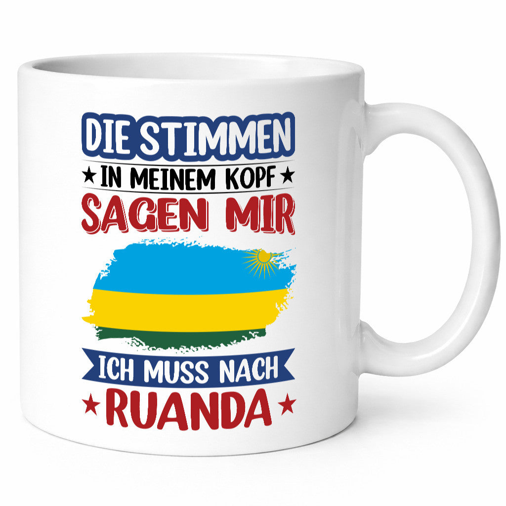 Ruanda | Urlaub Stimmen in meinem Kopf Traumland lustiger Spruch Geschenk Humor