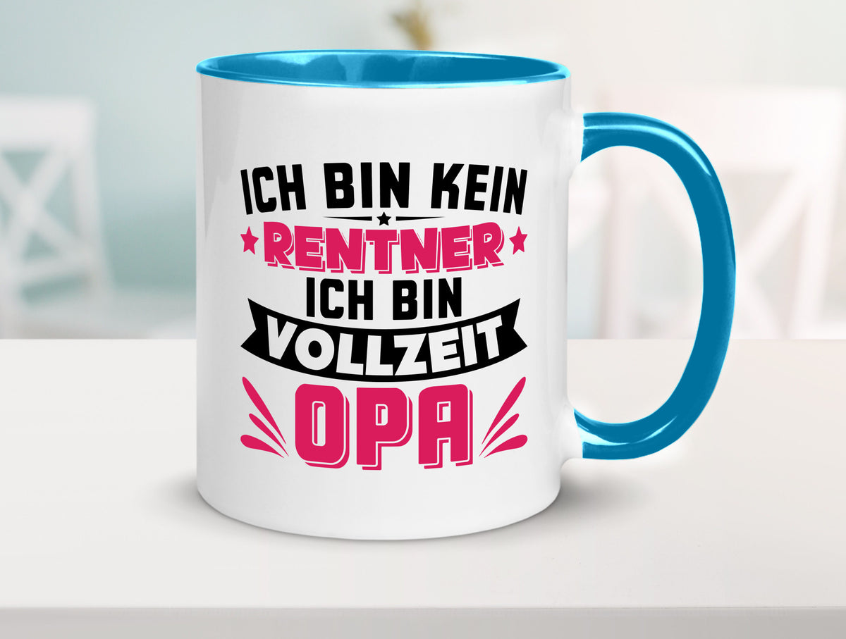 Ich bin vollzeit Opa | Rentner Ruhestand Großvater v2 Humor Familie Tasse