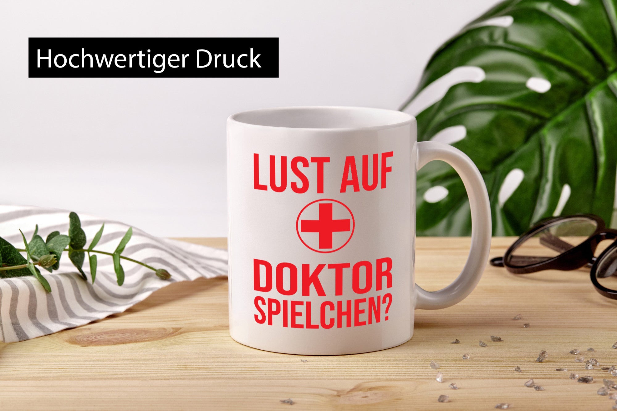 Doktorspielchen | Kreis Kreuz Humor Geschenkidee Tasse