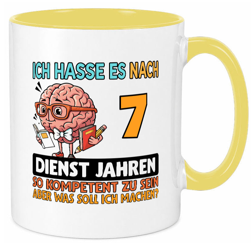 7 Dienstjahre | Arbeit Kompetent lustig Kollegen Büro Geschenk Tasse
