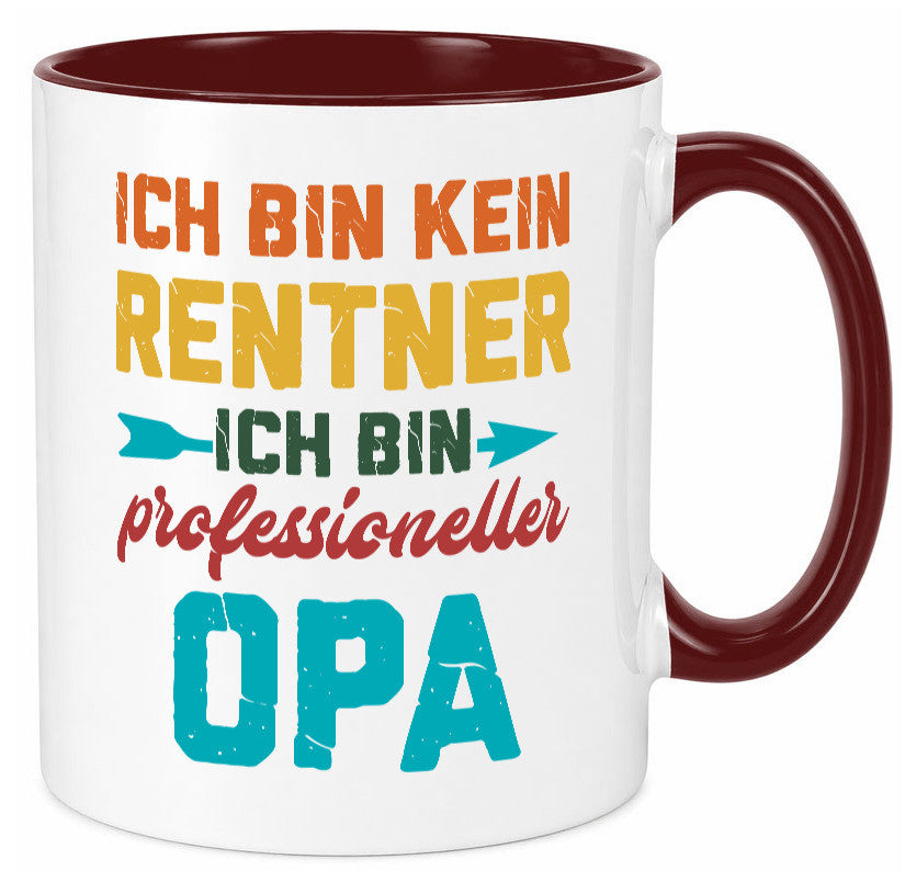 Ich bin Professioneller Opa | Rentner Großvater Geschenkidee Familie Humor Tasse