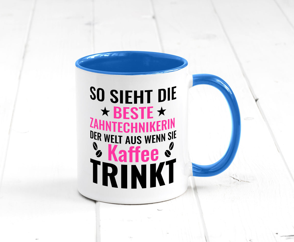 Kaffee trinkt: Zahntechnikerin | Zahnmedizin lustiger Spruch Geschenk Humor Tasse
