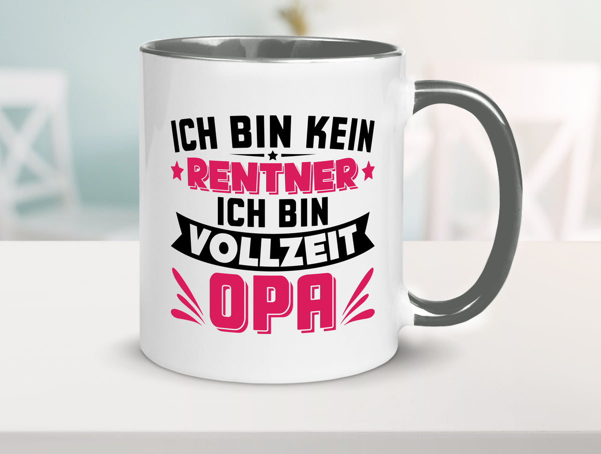 Ich bin vollzeit Opa | Rentner Ruhestand Großvater v2 Humor Familie Tasse