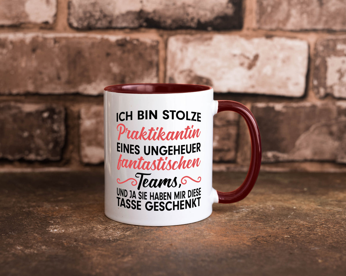 Stolze Praktikantin | Arbeitswelt Tasse Praktikum Geschenk Arbeit Kollegen Büro
