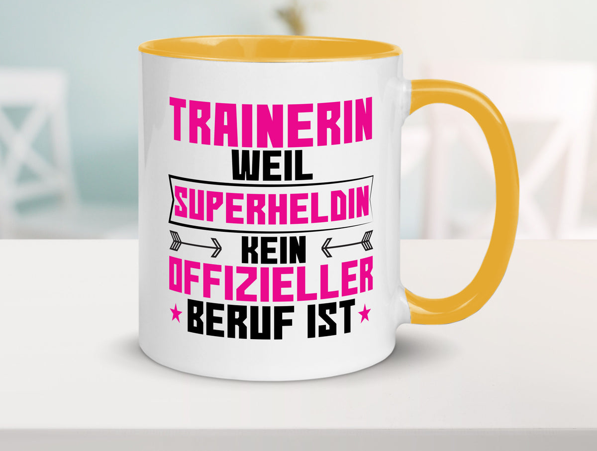 Superheldin Trainerin | Sportverein Humor Geschenkidee Tasse