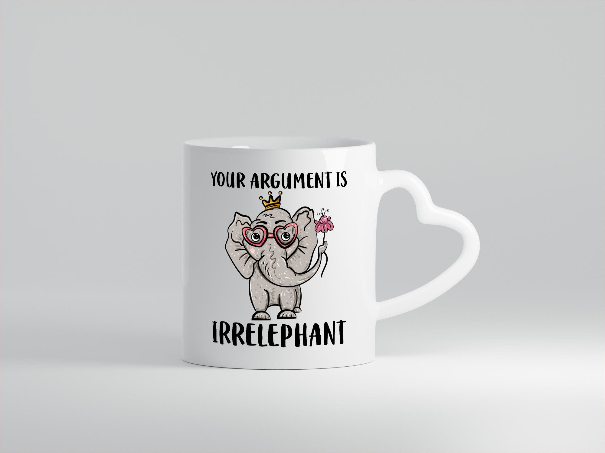 Irrelephant argument | Elefant Tasse Wortwitz Comic lustiger Spruch Geschenk
