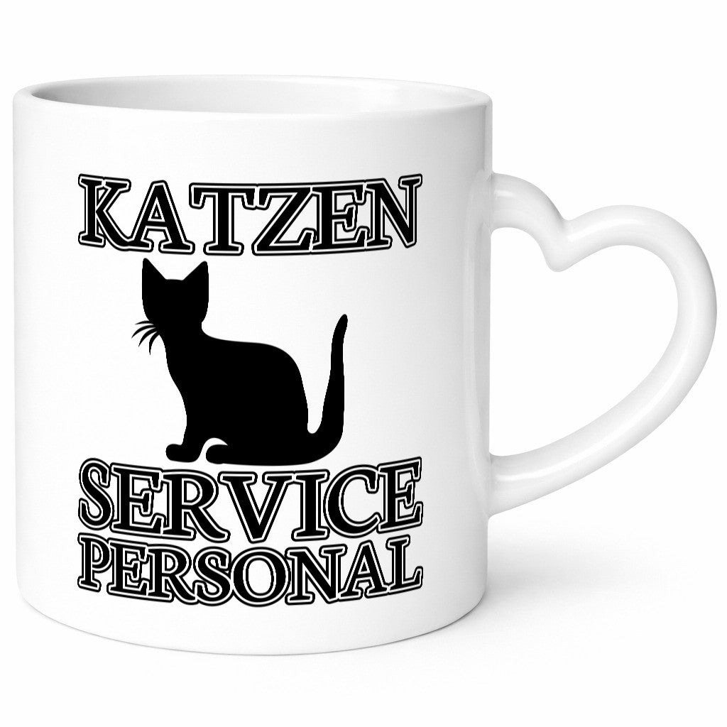 Katzen Service Personal | Katzenbesitzer Tasse Humor lustiger Spruch Geschenk