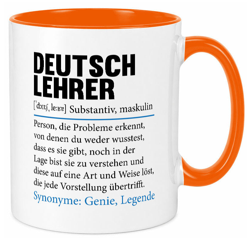 Deutschlehrer Spruch | Lehrer Schule Humor lustig Geschenkidee Geschenk Tasse