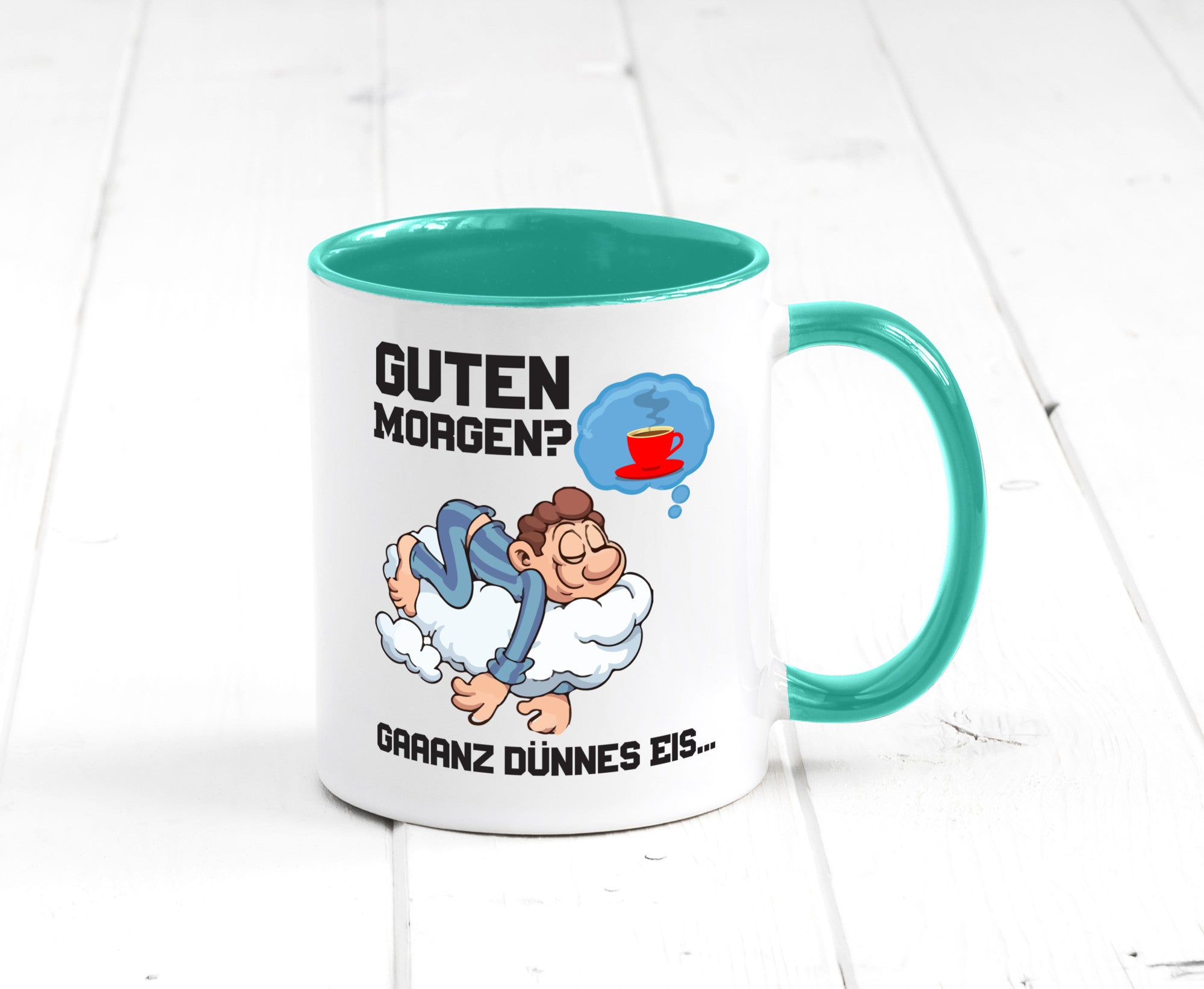 Ganz dünnes Eis | Morgenmuffel Tasse Kaffeetrinker Geschenkidee Humor