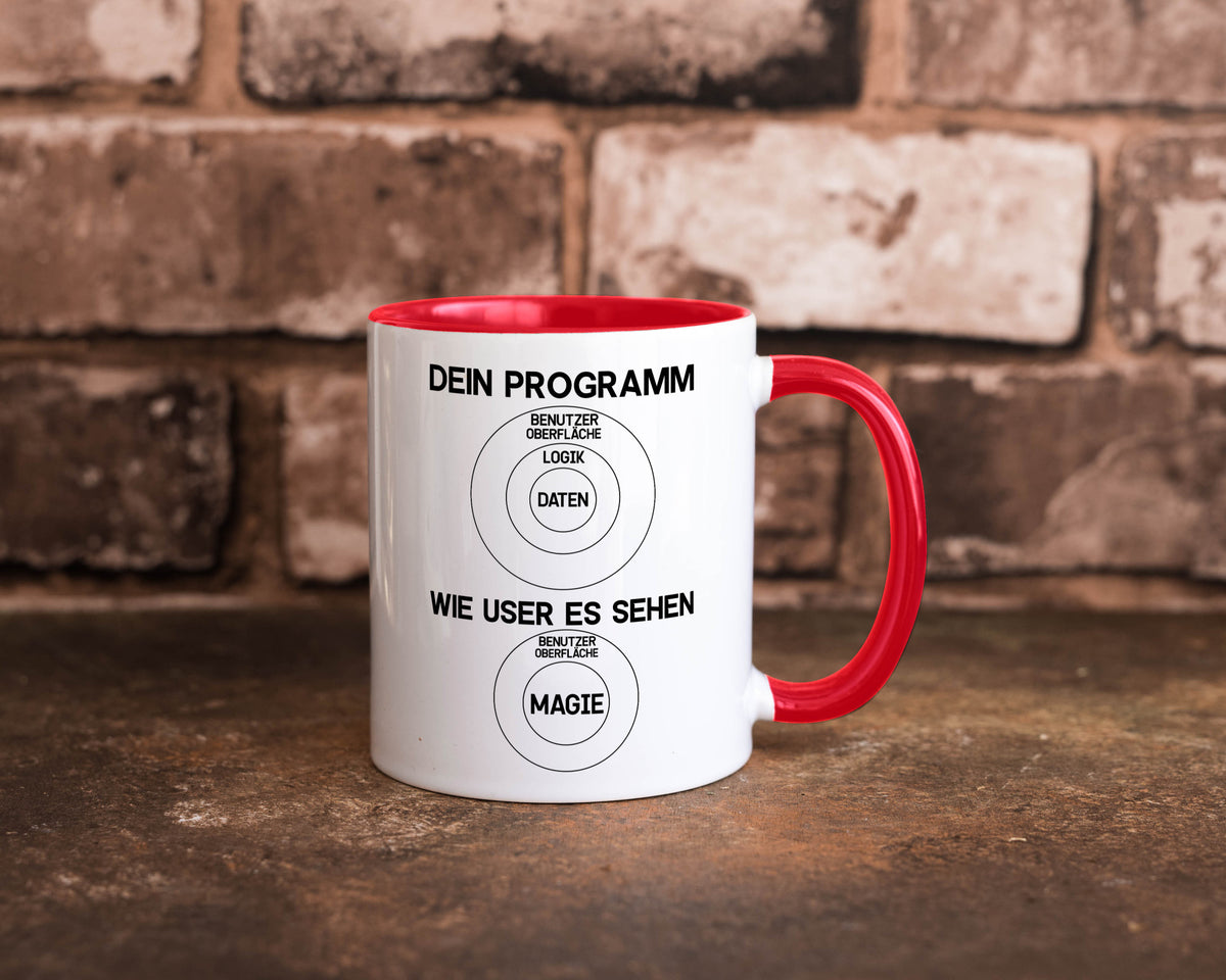 Wie User dein Programm sehen | Programmierer Magie Witz Geschenkidee Humor Tasse