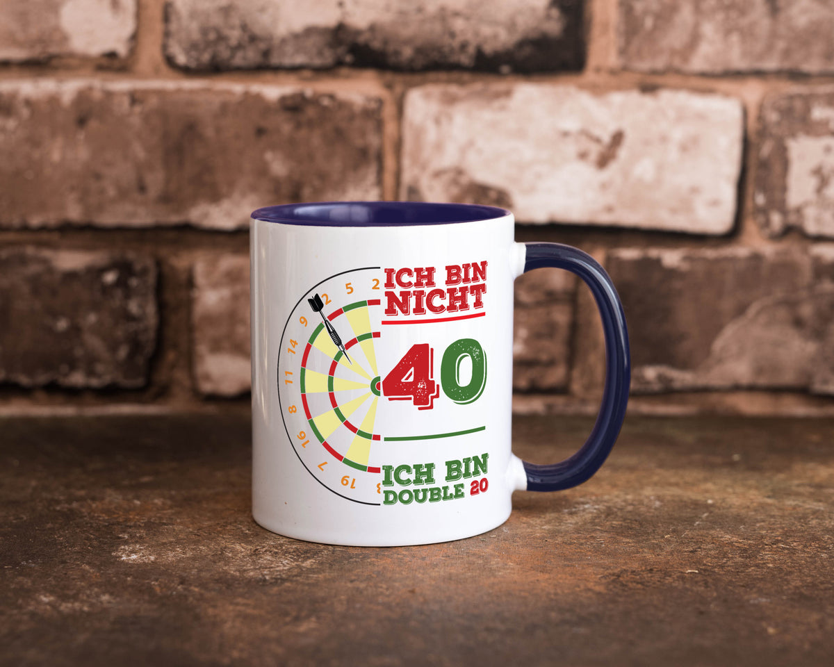 Ich bin nicht 40 double 80 | Dart spieler Geschenkidee Humor Tasse