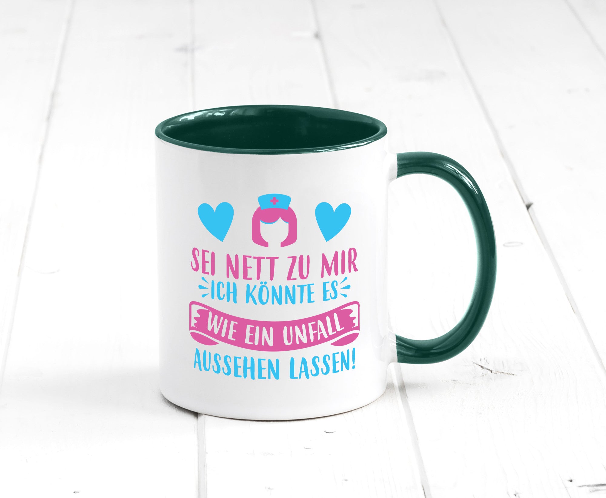 Sei nett, könnte wie ein Unfall aussehen | Kopf lustiger Spruch Geschenk Humor