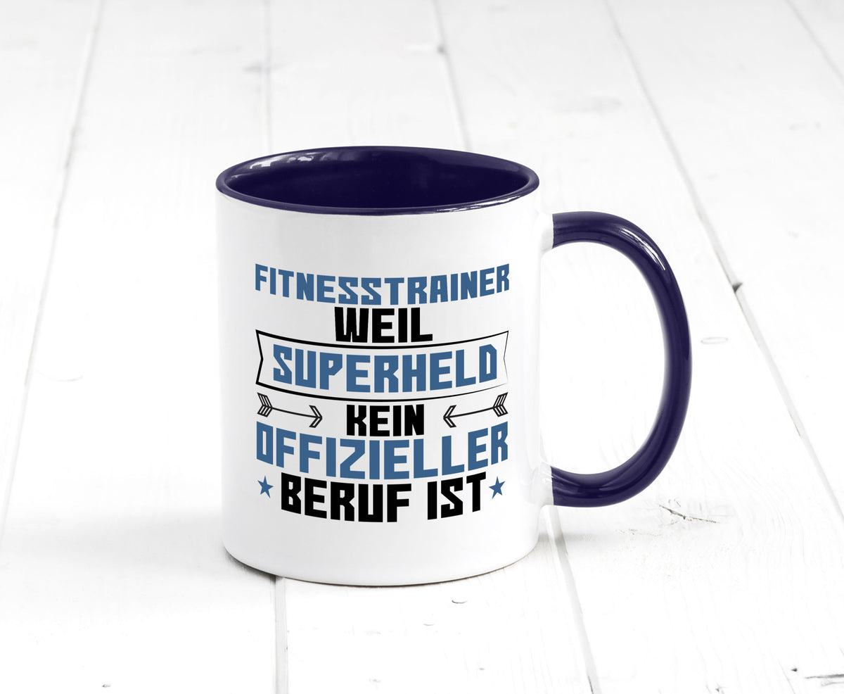 Superheld Fitnesstrainer | Personal Trainer Sport Geschenkidee Humor Tasse