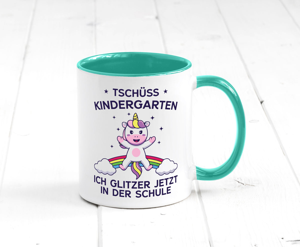 Kindergarten, jetzt Schule | Einhorn Geschenk Humor Geschenkidee lustiger Tasse
