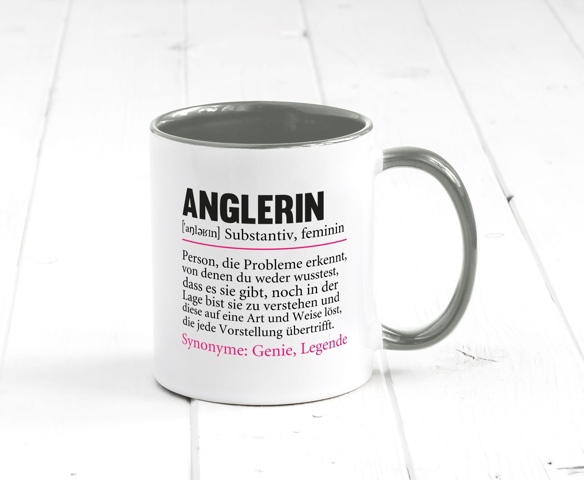 Anglerin | Spruch Angeln Fischerin Beruf Humor Arbeit Kollegen Büro