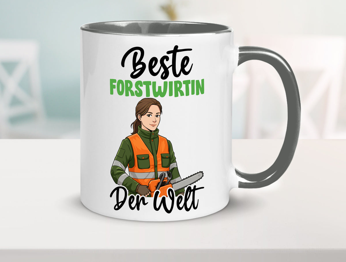 Beste Forstwirtin | Forst Wirtin v2 lustig Humor Geschenkidee Geschenk Tasse