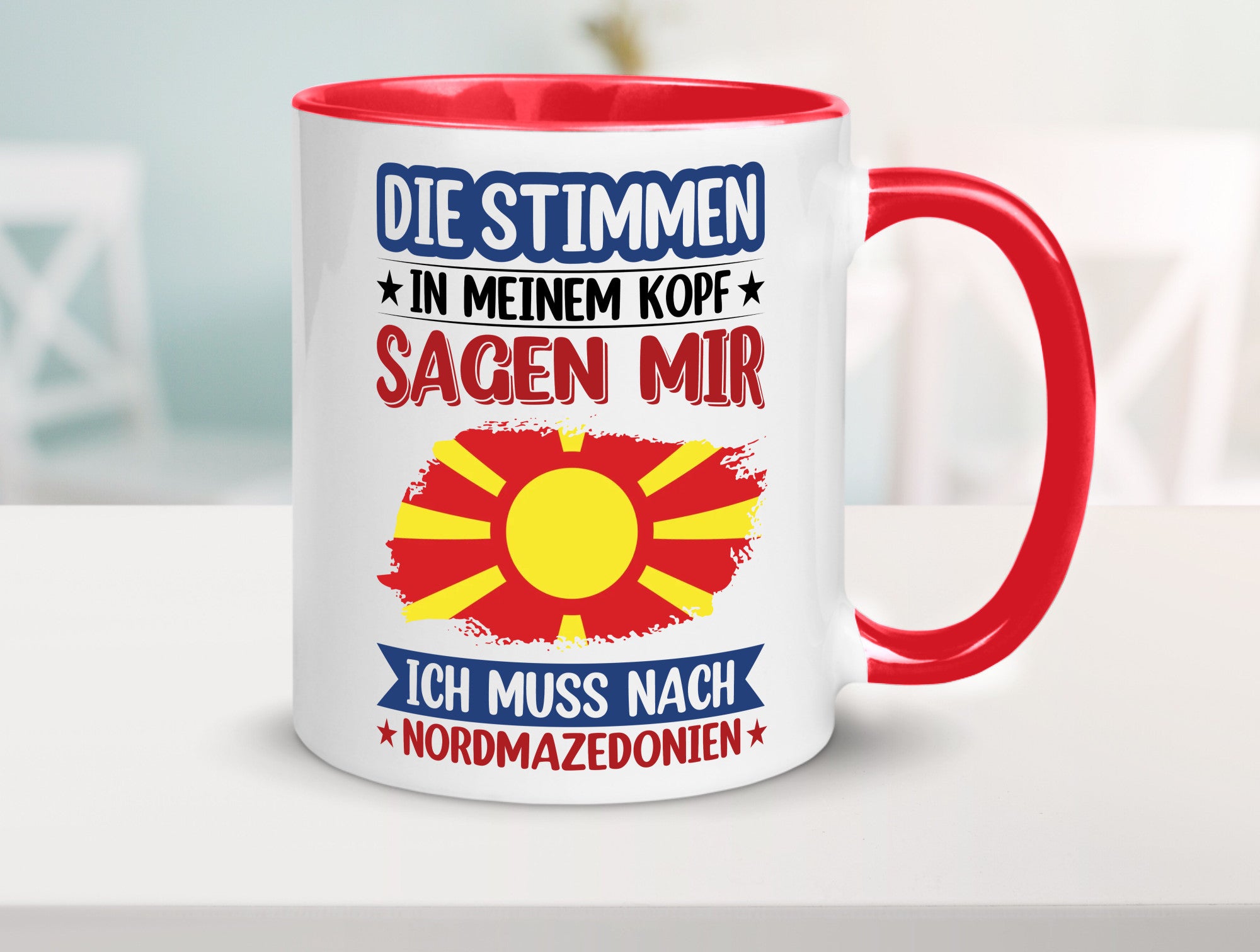 Nordmazedonien | Urlaub Stimmen in meinem Kopf Geschenk Humor Geschenkidee
