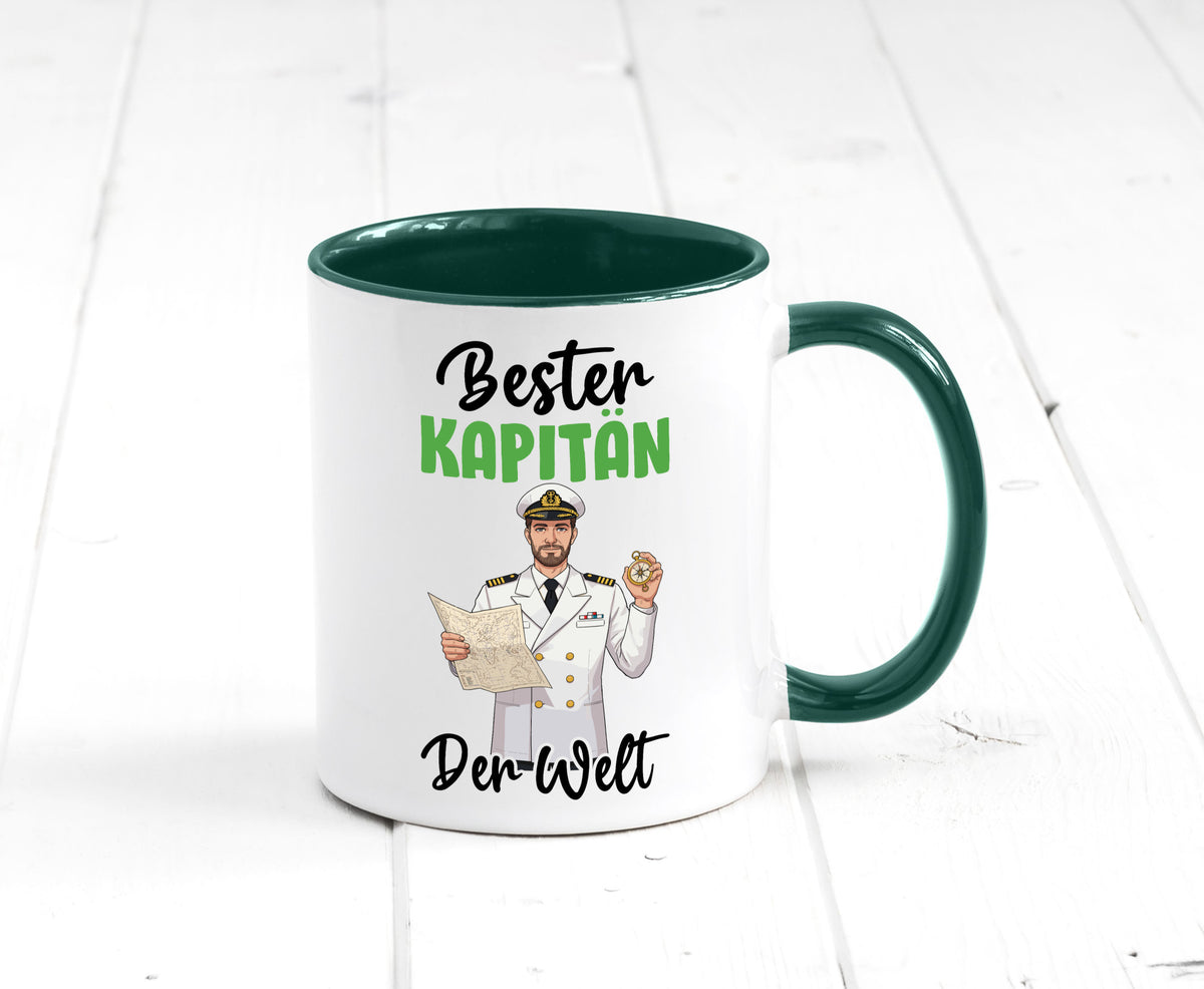 Bester Kapitän | Schiffskapitän Schiff v2 Geschenk Humor Geschenkidee lustiger Tasse