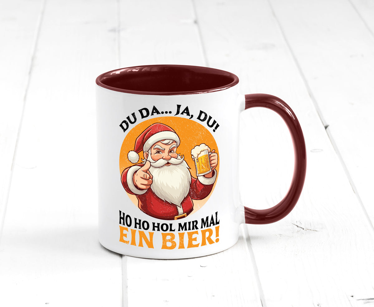 Hol mir mal ein Bier | Ugly Christmas Santa lustig Humor Geschenkidee Geschenk Tasse