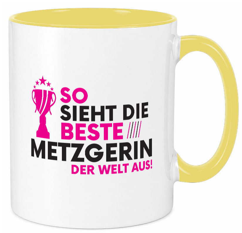 Die Weltbeste Metzgerin | Fleischerin lustig Humor Geschenkidee Geschenk Tasse