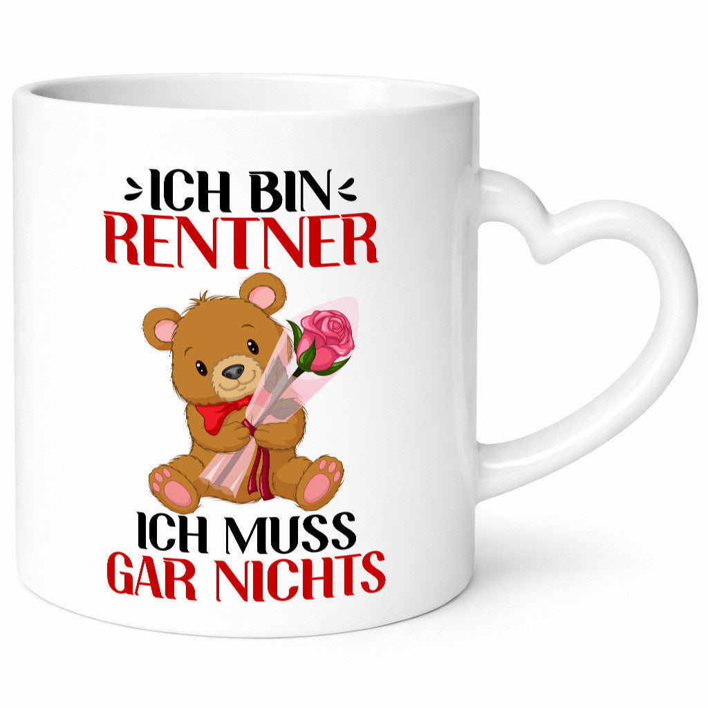 Ich bin Rentner muss gar nix | Teddybär lustiger Spruch Geschenk Ruhestand