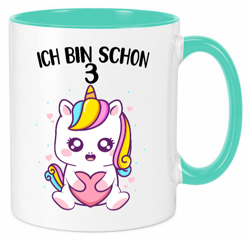3. Geburtstag | Ich bin schon 3 Jahre Einhorn Mädchen lustig Geschenkidee