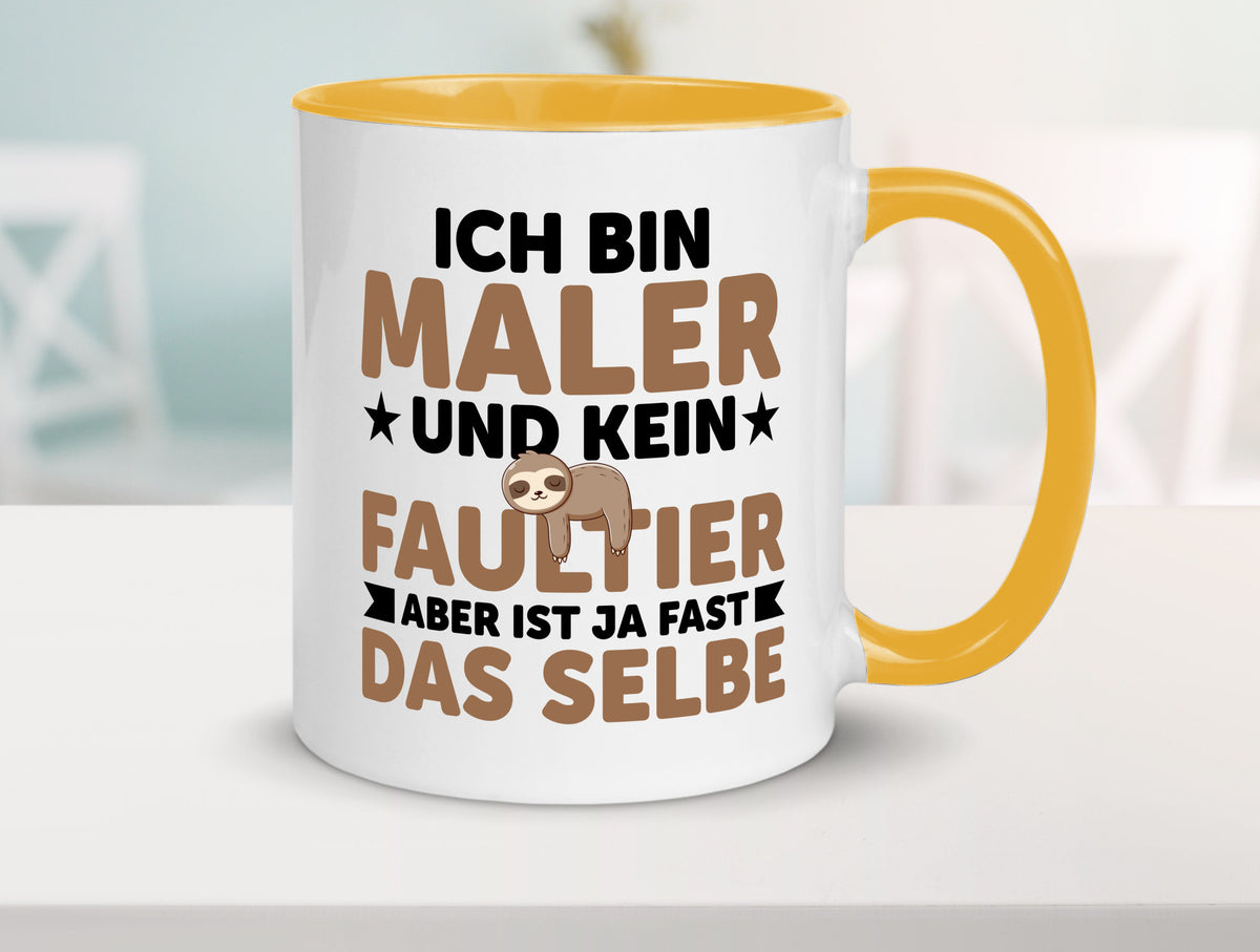 Ich bin kein Faultier: Maler | Malerei v2 lustiger Spruch Geschenk Tasse