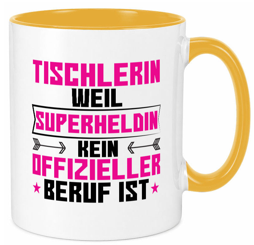 Superheldin Tischlerin | Tischlerei Geschenkidee Humor Tasse