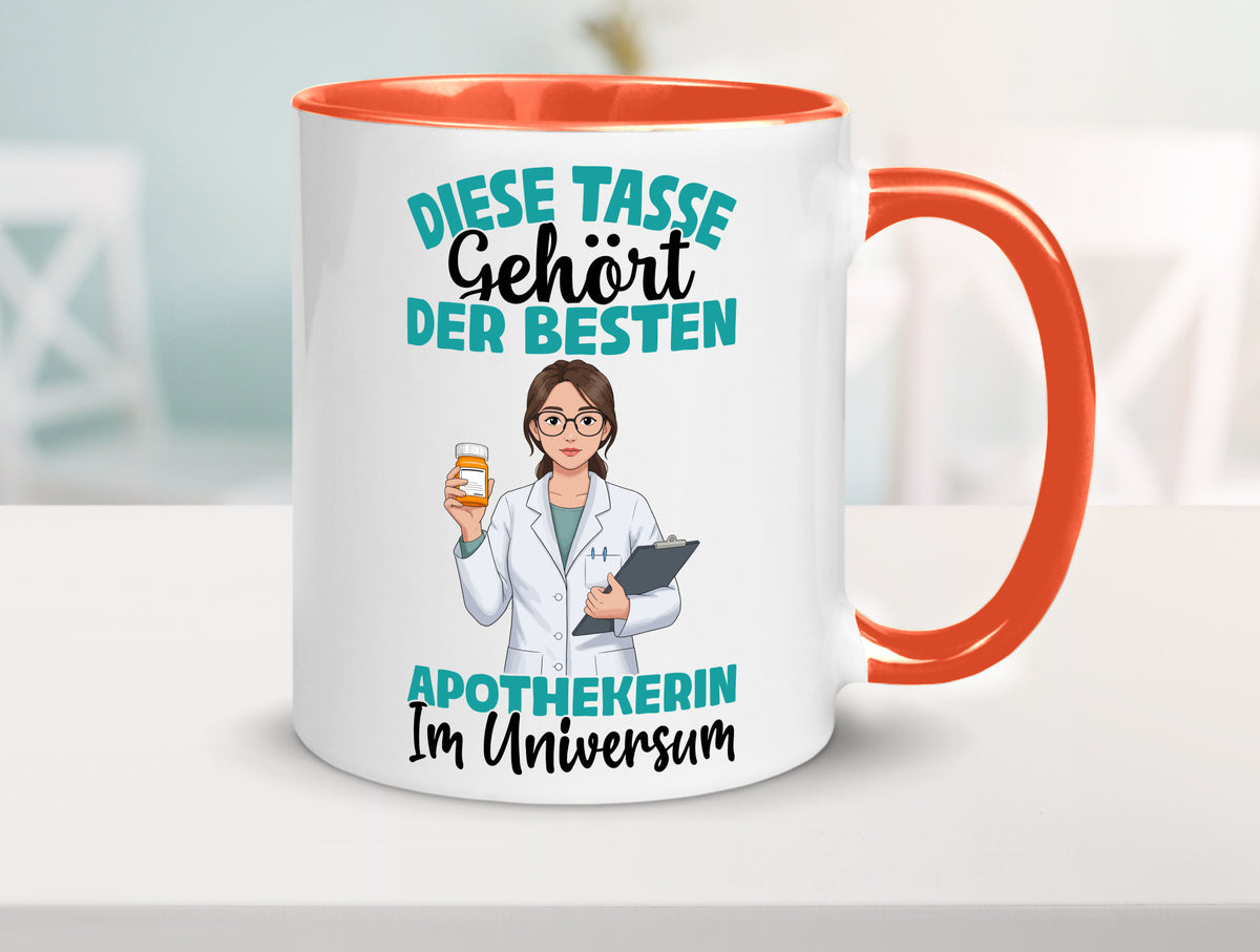 Im Universum: Apothekerin | Apotheke Pharmazie lustiger Spruch Geschenk Humor Tasse