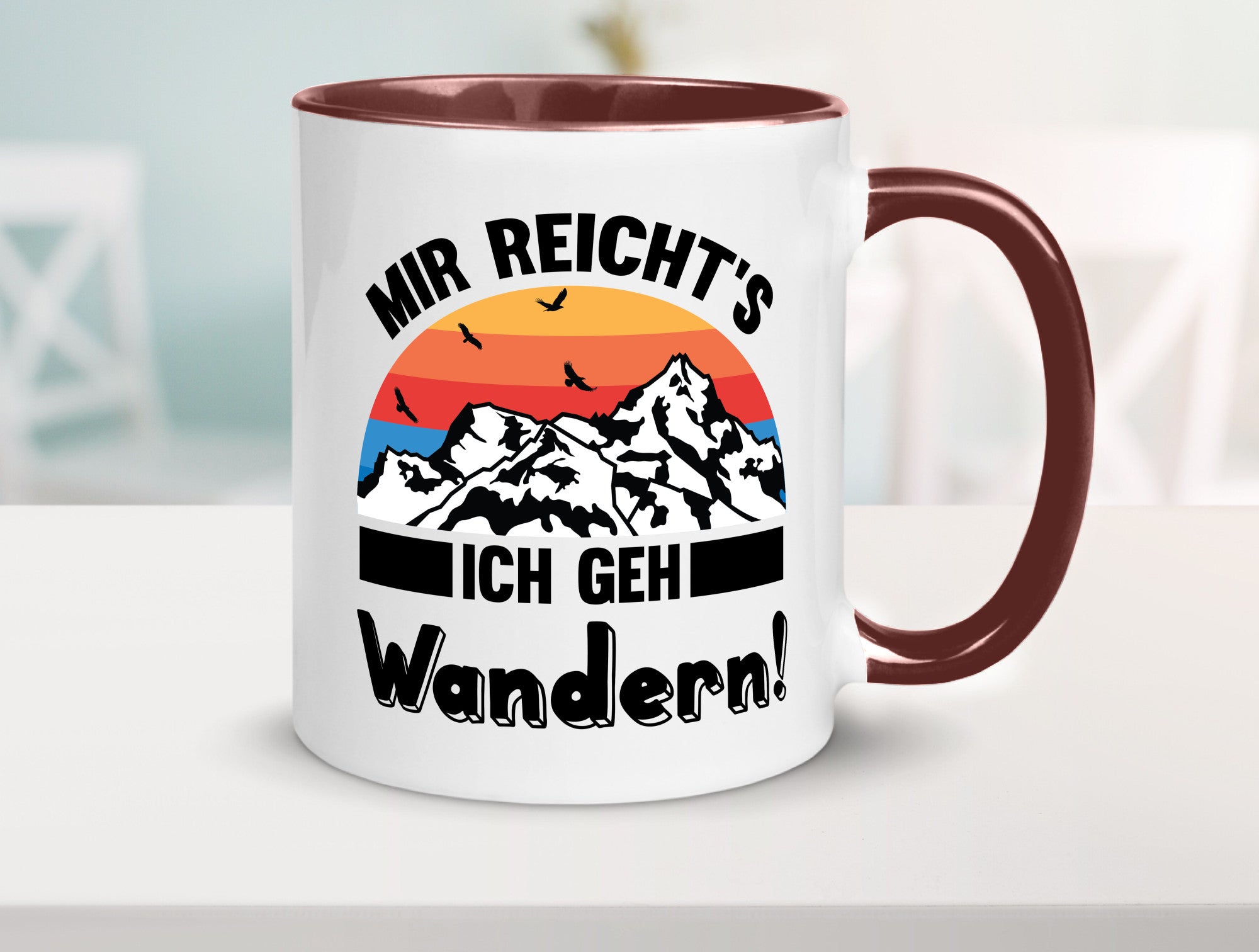 Mir reichts ich geh Wandern | Berge Laufen Natur Humor Geschenkidee Tasse