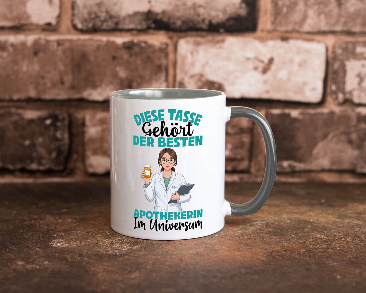 Im Universum: Apothekerin | Apotheke Pharmazie lustiger Spruch Geschenk Humor Tasse