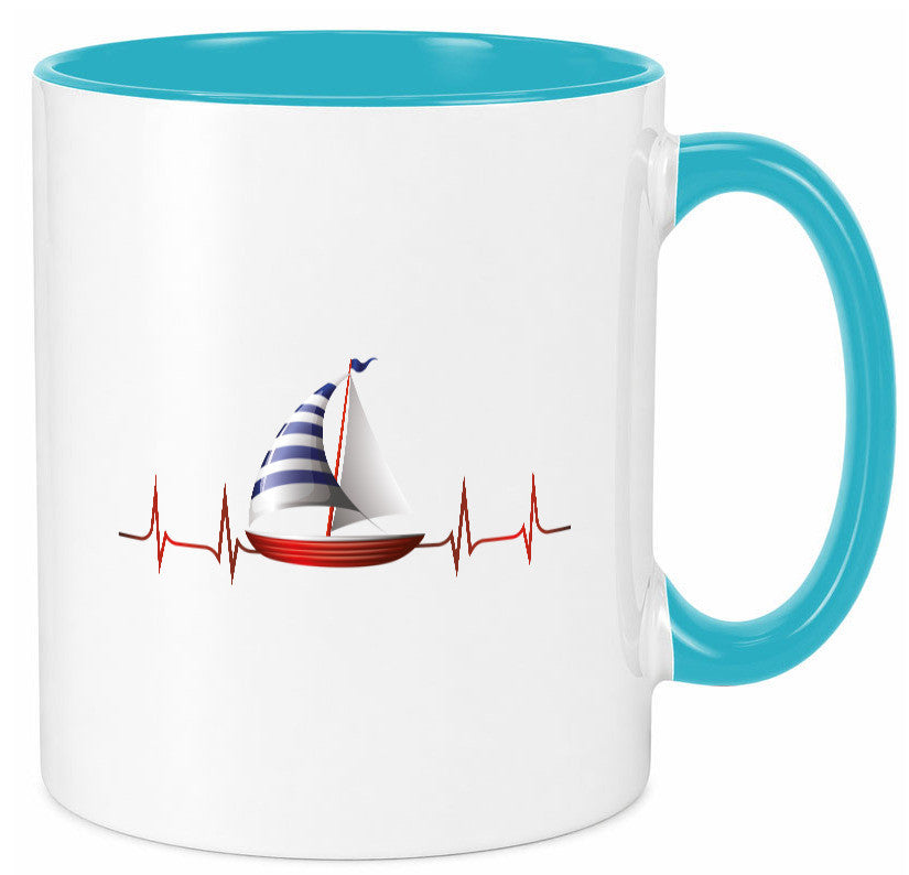 Segelboot Herzschlag | Segler segeln Boot Kapitän Geschenk Humor Geschenkidee