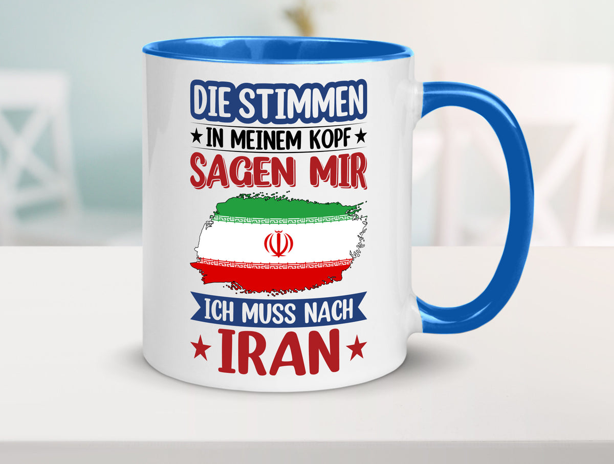 Iran | Urlaub Stimmen in meinem Kopf Traumland Humor Geschenkidee Tasse