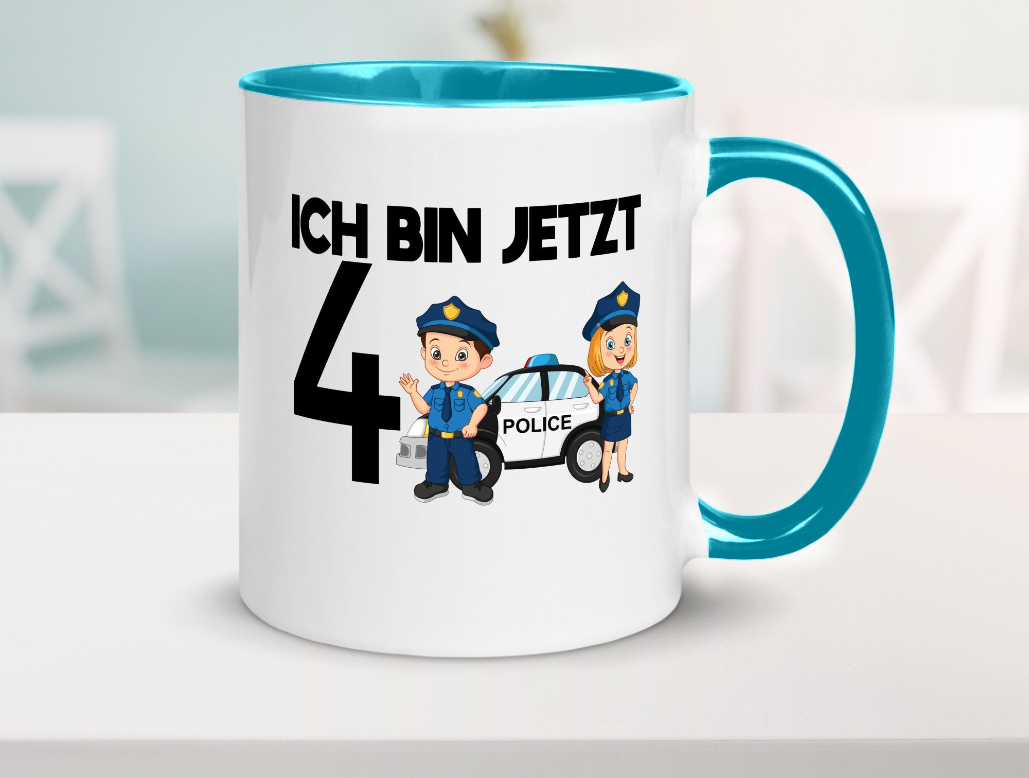 Ich bin jetzt 4 | Polizei 4. Geburtstag Jähriger Geschenk Geschenkidee lustiger