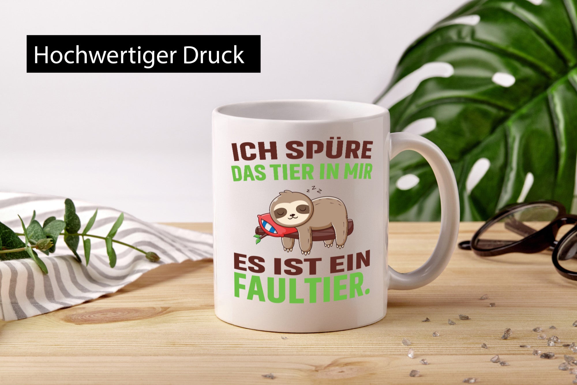Es ist ein Faultier | Müde Schlafen lustig Tierliebhaber Humor Geschenk Tasse