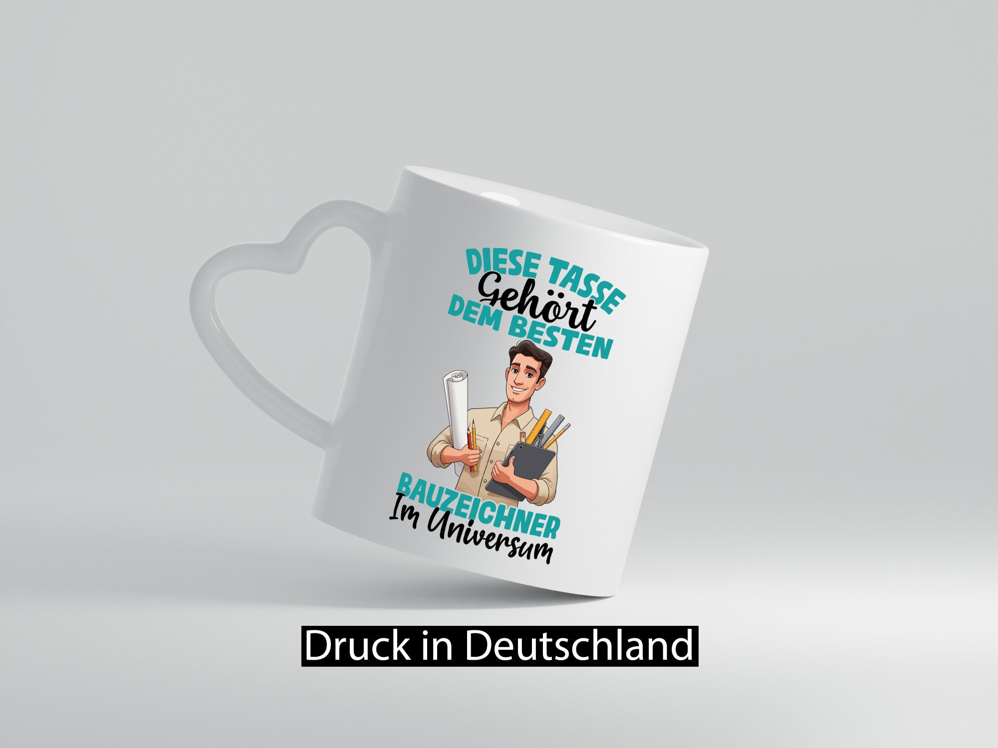 Im Universum: Bauzeichner | Zeichner Geschenkidee Humor Tasse